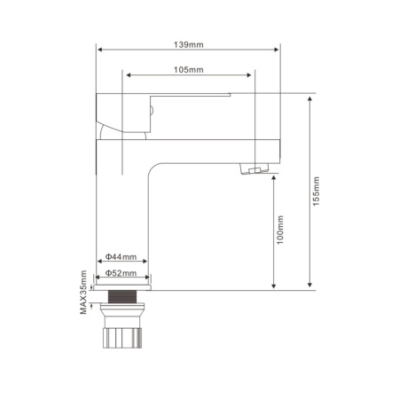 Смеситель для раковины OLIVE’S Tones TN20100  (10)