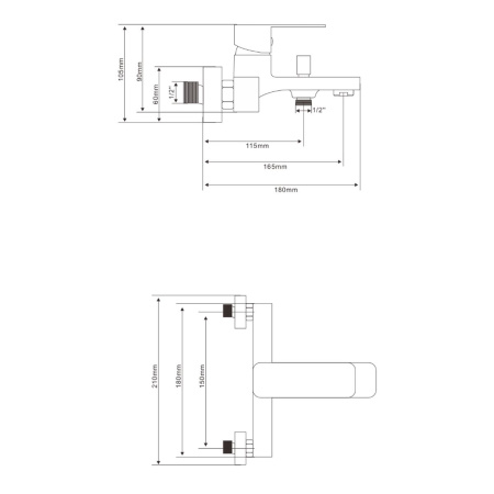 Смеситель для ванны OLIVE’S Tones TN20201 (10)