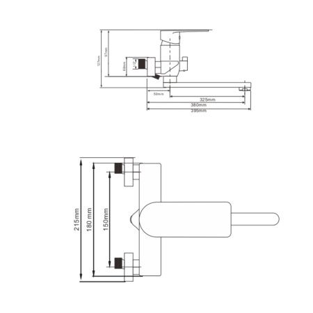 Смеситель для ванны OLIVE’S NENSA NS16221 с длинным изливом (10)