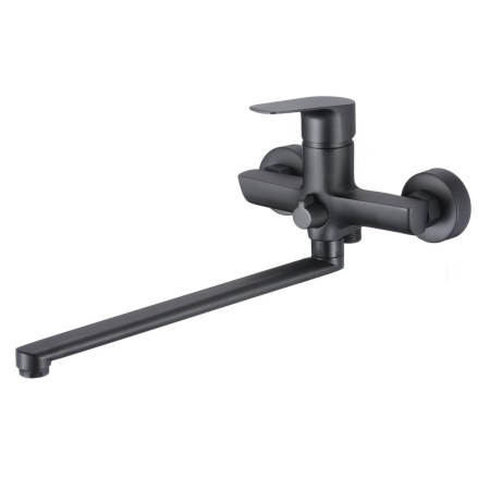 Смеситель для ванны OLIVE’S Tieso 26221TSB, черный, с длинным изливом (8)
