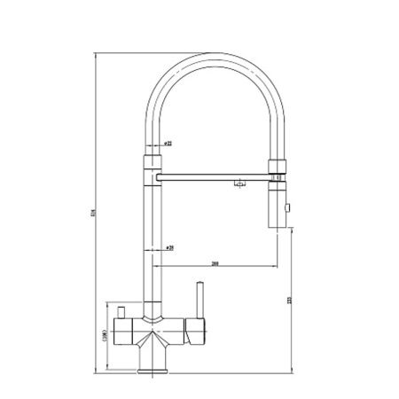 Смеситель для кухни DQ DA1462502Rose с подключением к фильтру питьевой воды, розовое золото (10)