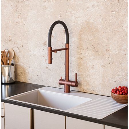 Смеситель для кухни DQ DA1462502Rose с подключением к фильтру питьевой воды, розовое золото (10)