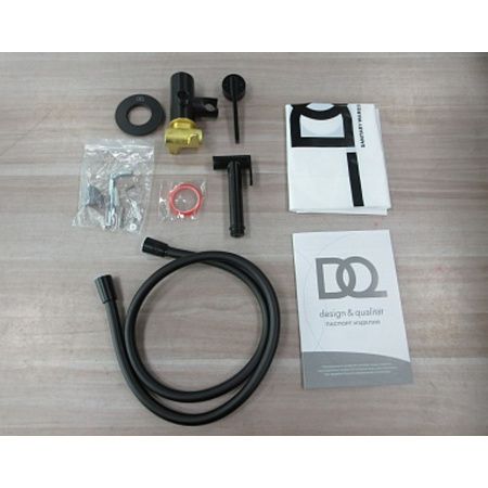 Смеситель для биде с гигиеническим душем DQ Bonn DA1704505, встраиваемый, черный (10)