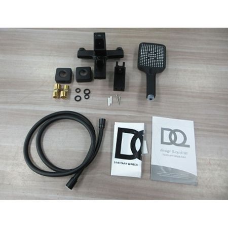 Смеситель для ванны DQ Dortmund DA1713205, короткий излив, черный (10)