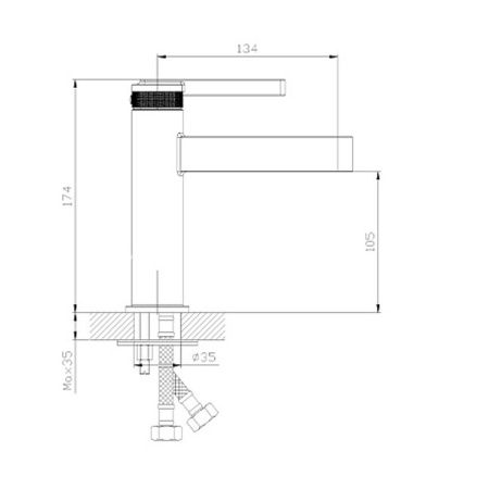 Смеситель для раковины DQ Bonn DA1702106 графит (10)