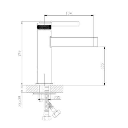 Смеситель для раковины DQ Bonn DA1702101 хром (10)