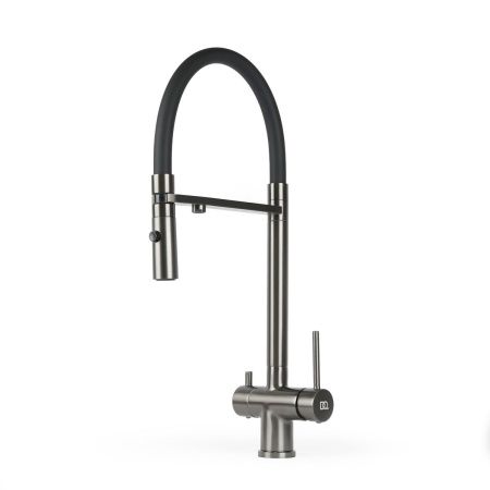 Смеситель для кухни DQ DA1462506Grey с подключением к фильтру питьевой воды, графит (10)