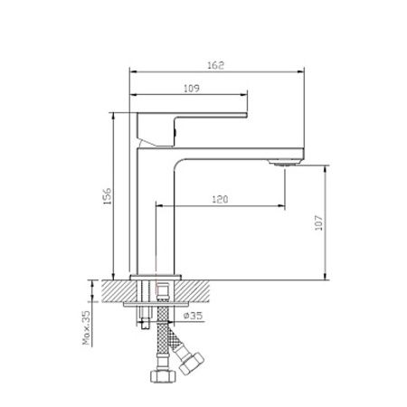 Смеситель для раковины DQ Dortmund DA1712105 черный (10)