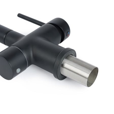Смеситель для кухни DQ DA1462505 Black с подключением к фильтру питьевой воды, черный (10)