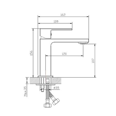 Смеситель для раковины DQ Dortmund DA1712101 хром (10)