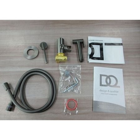 Смеситель для биде с гигиеническим душем DQ Bonn DA1704506, встраиваемый, графит (10)