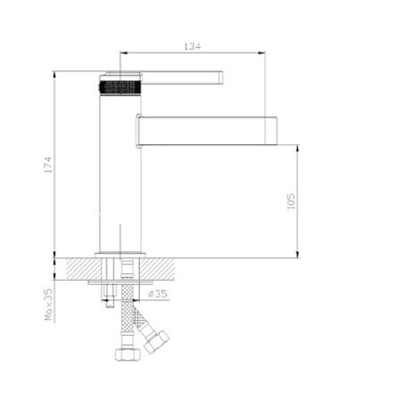 Смеситель для раковины DQ Bonn DA1702105 черный (10)