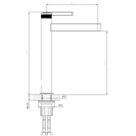 Смеситель для раковины DQ Bonn DA1702001 хром, высокий (10)