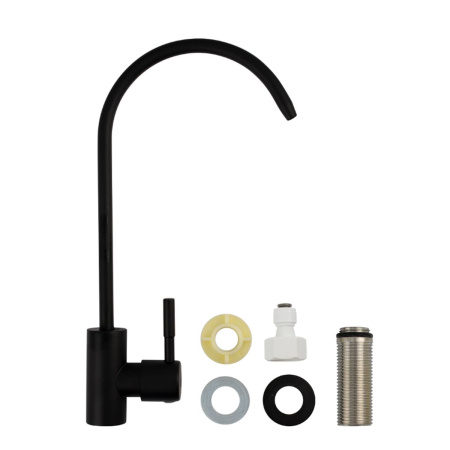 Кран для фильтра питьевой воды MAGNUS 9018 из нержавеющей стали, черный