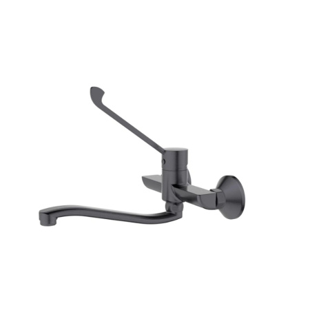 Смеситель для кухни настенный BELZ B79019-3 оружейная сталь, с хирургической ручкой (10)