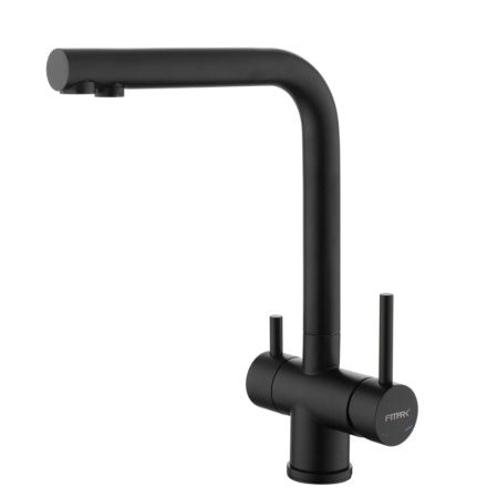 Смеситель для кухни Fmark FS1362H. черный с подключением фильтра питьевой воды (6)