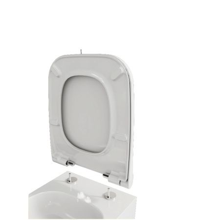 Сиденье для унитаза Watersense Alina QS W01847 дюропласт, с микролифтом, быстросъем, универсальное, ультратонкое