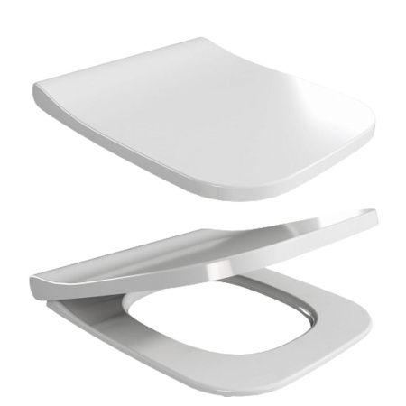 Сиденье для унитаза Watersense Alina QS W01847 дюропласт, с микролифтом, быстросъем, универсальное, ультратонкое