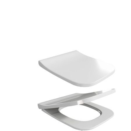 Сиденье для унитаза Watersense Alina QS W01847 дюропласт, с микролифтом, быстросъем, универсальное, ультратонкое