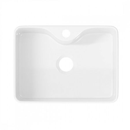 Раковина накладная Watersense Eva Mini 41 W00169 405х300х130 мм с полочкой под смеситель, белая
