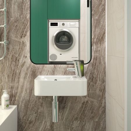 Раковина подвесная правая Watersense Mia 45 W00025 450х260х90 мм с полочкой под смеситель, белая