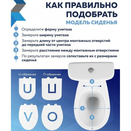 Сиденье для унитаза Watersense Eva GS W01846 дюропласт, с микролифтом, быстросъем, универсальное, ультратонкое