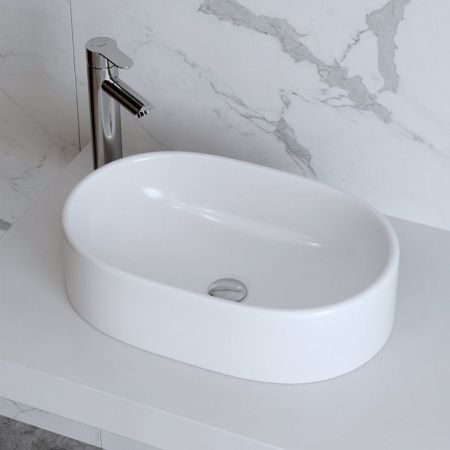 Раковина накладная Watersense Camila 52 W00013 520х330х130 мм белая