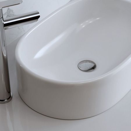 Раковина накладная Watersense Camila 52 W00013 520х330х130 мм белая