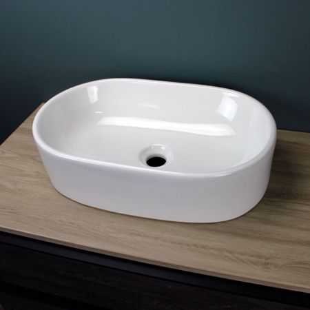 Раковина накладная Watersense Camila 52 W00013 520х330х130 мм белая