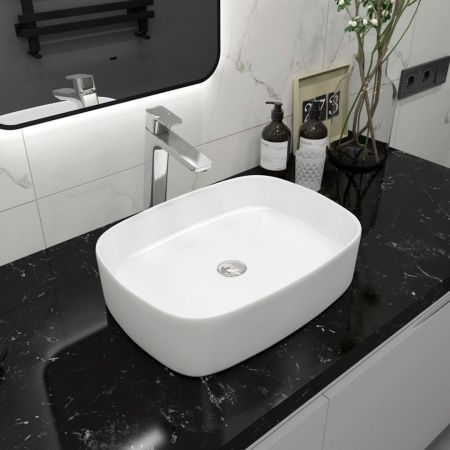 Раковина накладная Watersense Rita 51 W00022 505х375х135 мм белая