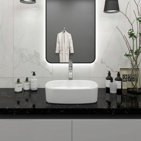 Раковина накладная Watersense Rita 51 W00022 505х375х135 мм белая