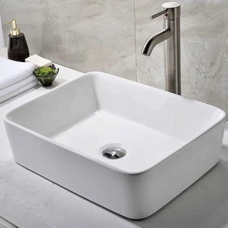 Раковина накладная Watersense Eva 50 W00001 475х370х140 мм белая