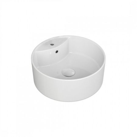 Раковина накладная Watersense Milana S D40 W00007 400х400х145 мм с полочкой под смеситель, белая