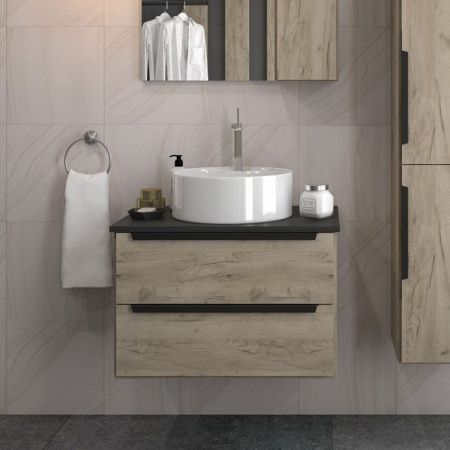 Раковина накладная Watersense Milana S D40 W00007 400х400х145 мм с полочкой под смеситель, белая