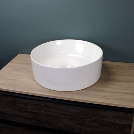 Раковина накладная Watersense Milana D41 W00006 410х410х140 мм белая