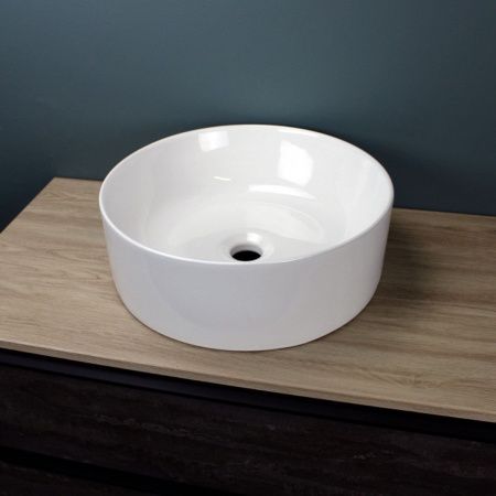 Раковина накладная Watersense Milana D41 W00006 410х410х140 мм белая