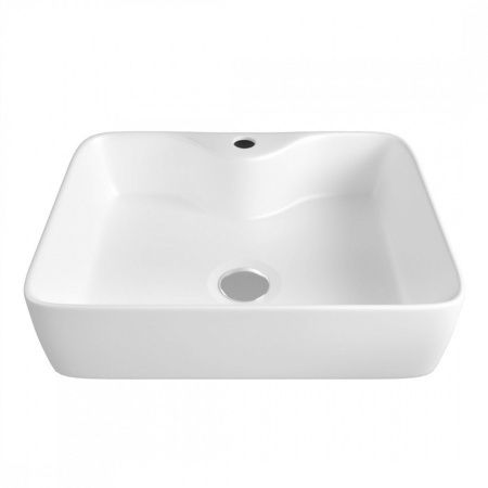 Раковина накладная Watersense Eva S 48 W00002 480х370х130 мм с полочкой под смеситель, белая