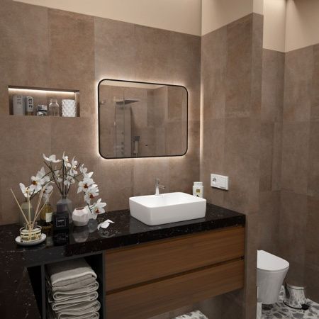 Раковина накладная Watersense Eva S 48 W00002 480х370х130 мм с полочкой под смеситель, белая