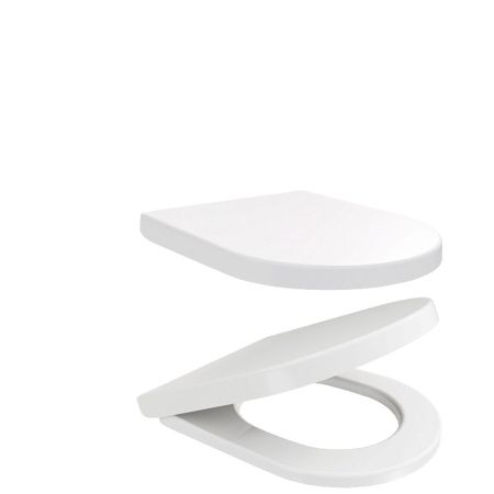 Сиденье для унитаза Watersense Milana Bio W01845 дюропласт, с микролифтом, быстросъем, универсальное