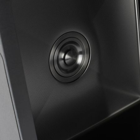 Мойка для кухни врезная OUTE T75050H-1 чёрная из нержавеющей стали, 50*50 см с сифоном