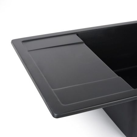 Мойка для кухни врезная SimGran Q-17 тёмно-серая из кварцистик, 56.7*46 см без сифона