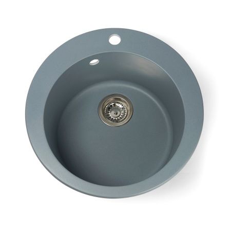 Мойка для кухни врезная SimGran Q-6 серая из кварцистик, 51*51 см без сифона