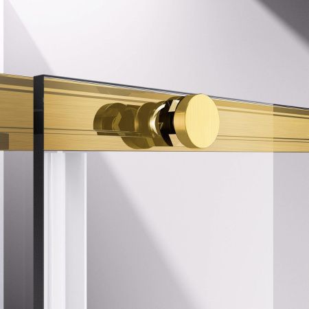 Душевая дверь Vincea Slim-N VDS-4SN130CLG, 1300, брашированное золото, стекло прозрачное