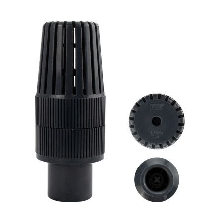 Обратный клапан с сеткой МАК 1  1/4", 4709 полипропиленовый, из АБС пластика