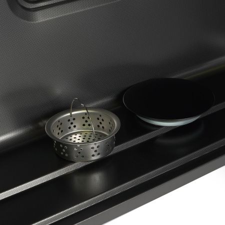 Мойка для кухни врезная Knois KN784808 черная из нержавеющей стали, 78*48 см с сифоном