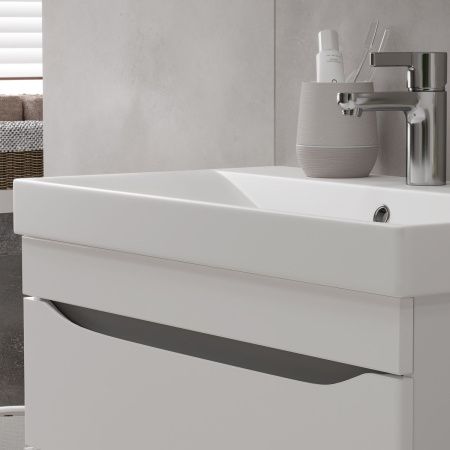 Тумба для ванны напольная VOLNA Lake 70 tnLAKE70.2D-01, 2 двери с раковиной Lake 70