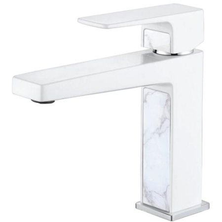 Смеситель для раковины LEDEME L1073W, белый