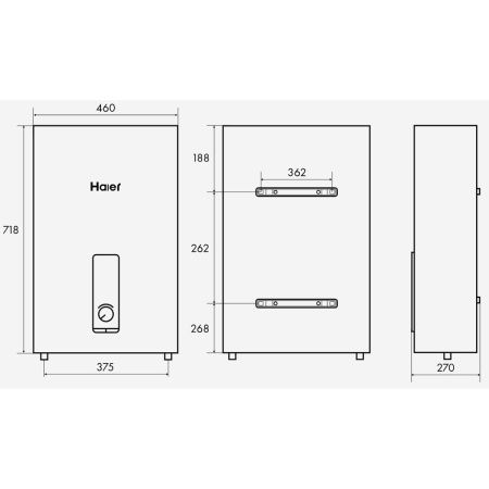 Водонагреватель электрический накопительный 30 л. Haier ES30V-F3 плоский