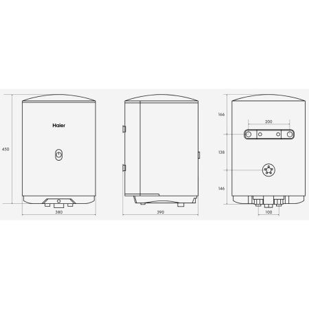 Водонагреватель электрический накопительный 30 л. Haier ES30V-A1