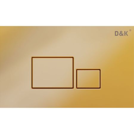 Кнопка механическая двойная D&K Quadro DB1519003 матовое золото